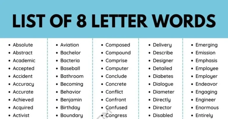 8 Letter Words Using DO