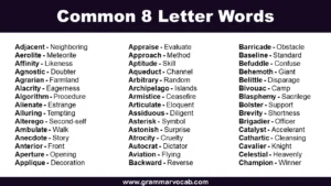 8 Letter Words