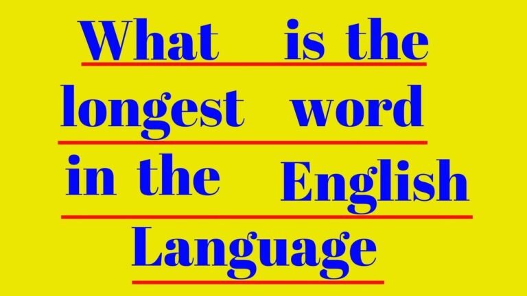 What is the longest word in the English language?